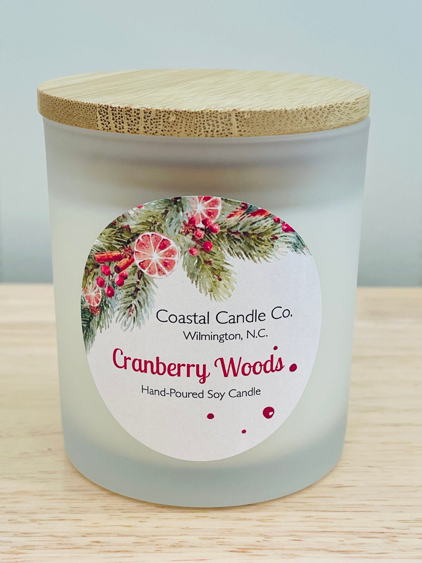 Cranberry Woods | Frosted White Vessel Soy Candle