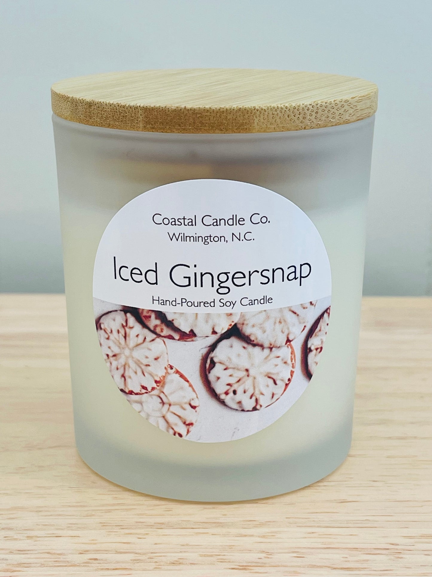 Iced Gingersnap | Frosted White Vessel Soy Candle
