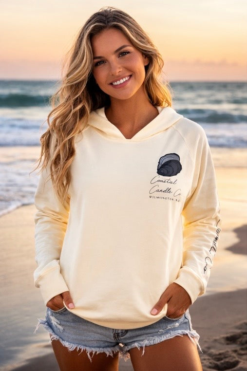 Coastal Candle Co. Signature Cream Hoodie - North Carolina Edition