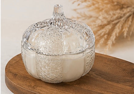 15 oz Two-Wick Glass Pumpkin Candle