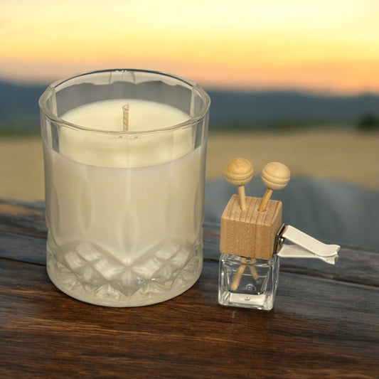 Palo Santo + Sandalwood | Whiskey Glass Candle