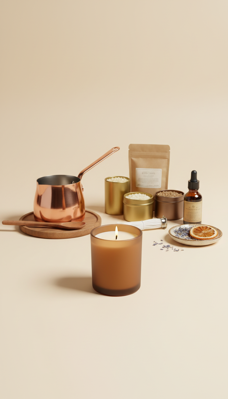 Candle-making workshop starter kit premium tools curated scents
