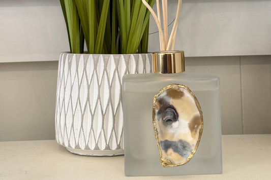 Room Diffuser Adorned with Local Oyster Shell | Choose Scent