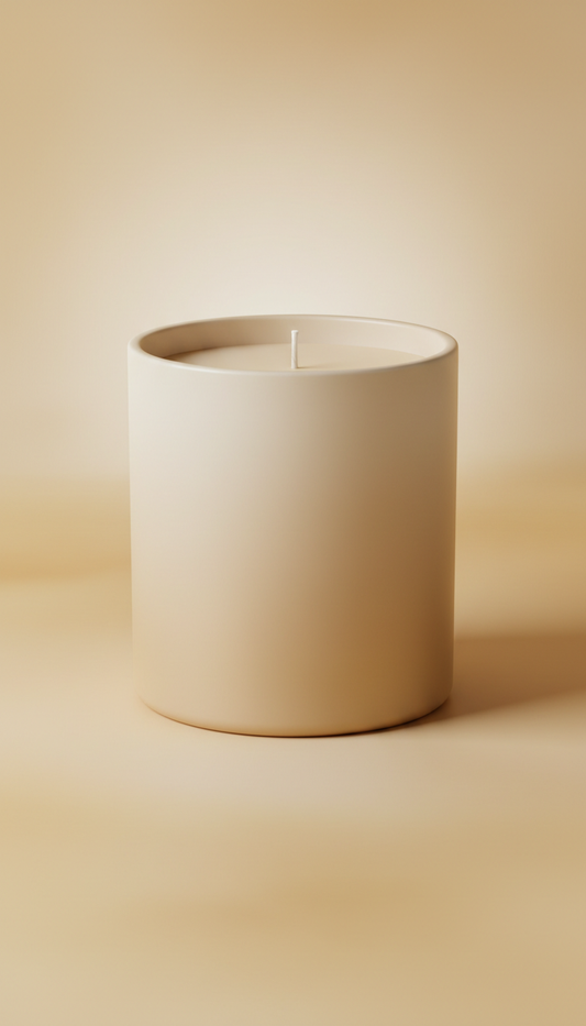 Soft Sand fragrance oil candle matte container