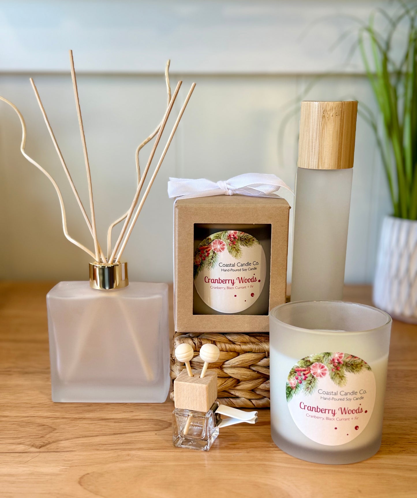 Cranberry Woods | Frosted White Vessel Soy Candle