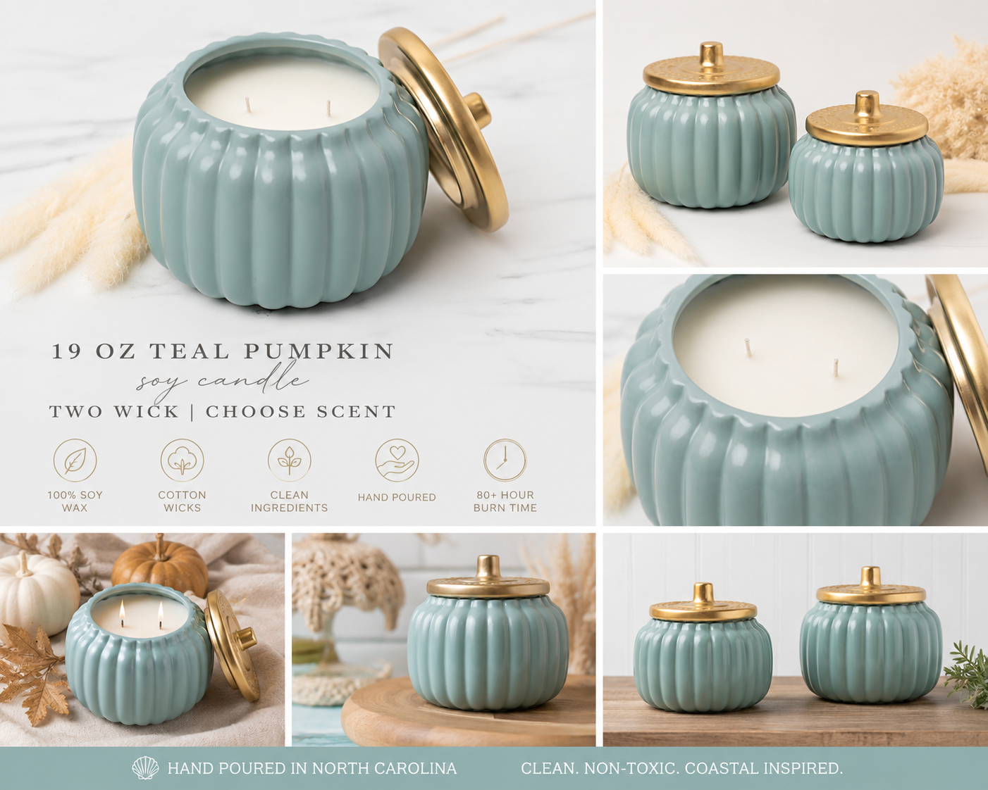 Autumn Collection Pumpkin Jar Soy Candle