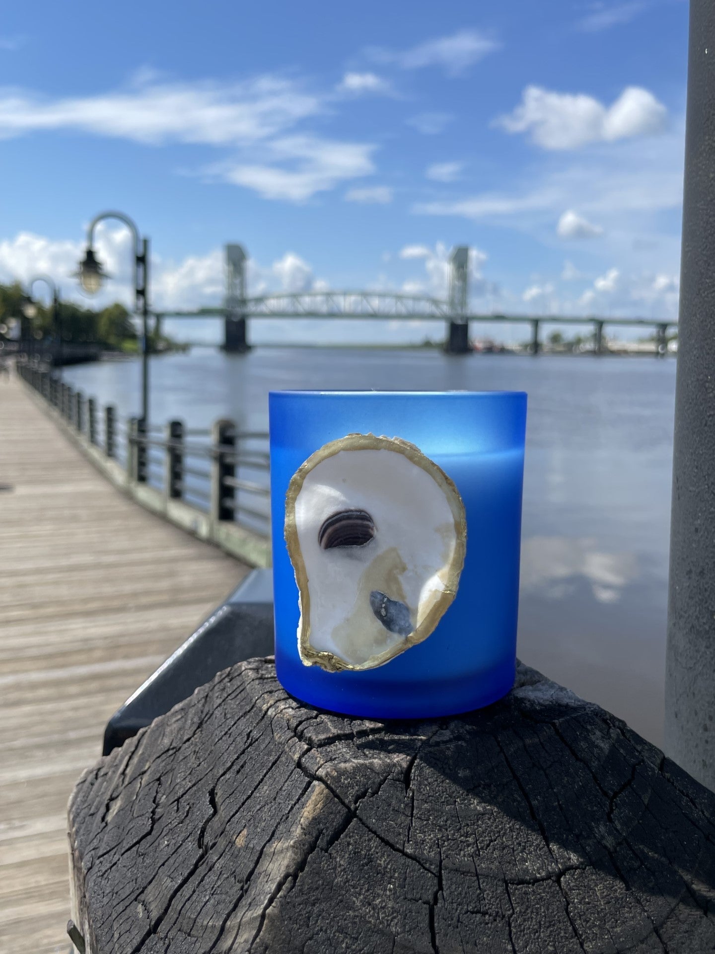 Carolina Beach Passionfruit Soy Candle w/ Oyster Shell