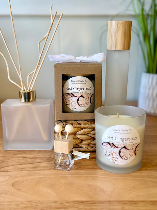 Iced Gingersnap | Frosted White Vessel Soy Candle
