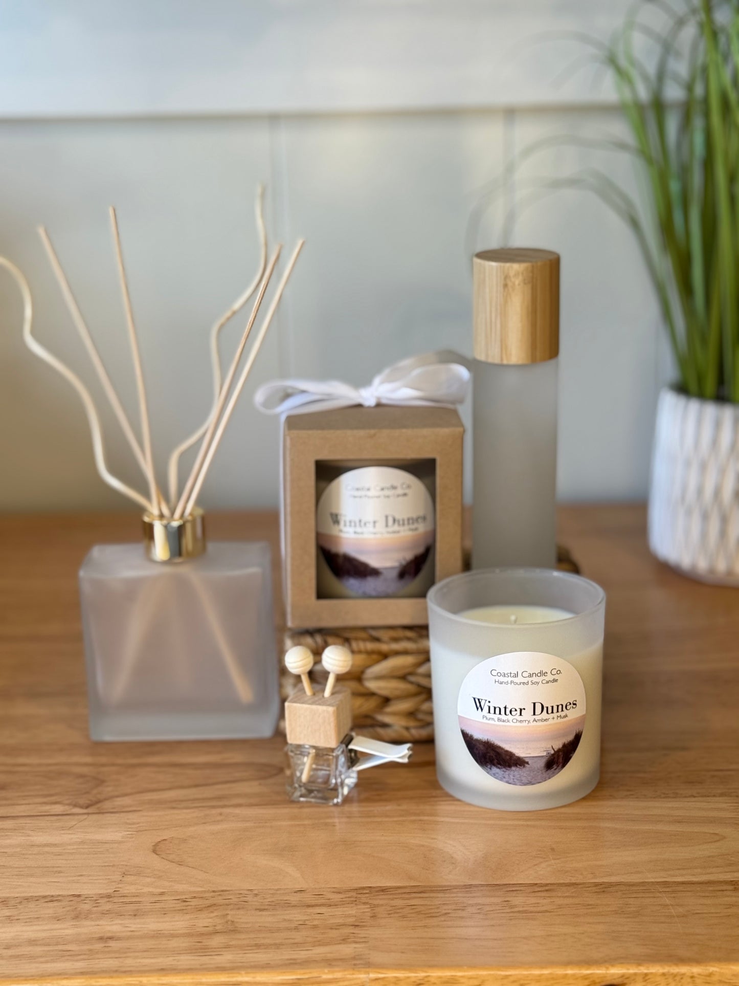 Winter Dunes | Frosted White Vessel Soy Candle