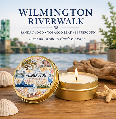 Wilmington Riverwalk – 2 oz Travel Candle