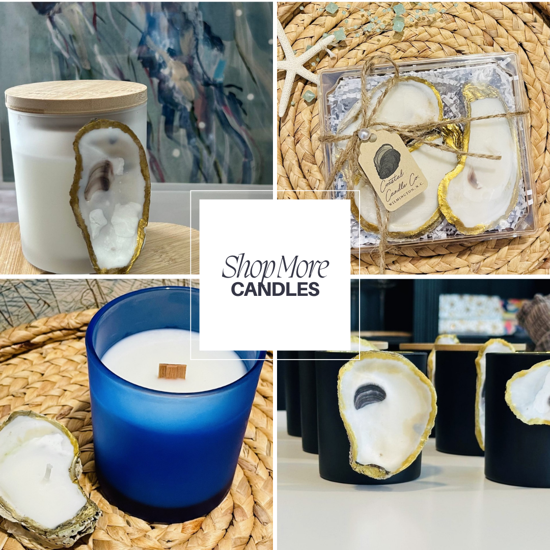 Carolina Beach Passionfruit Soy Candle w/ Oyster Shell