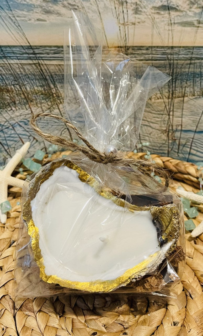 Oyster Shell Tea Light Candle